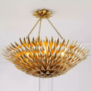 Olive Leaf Convertible Chandelier - 6 Light