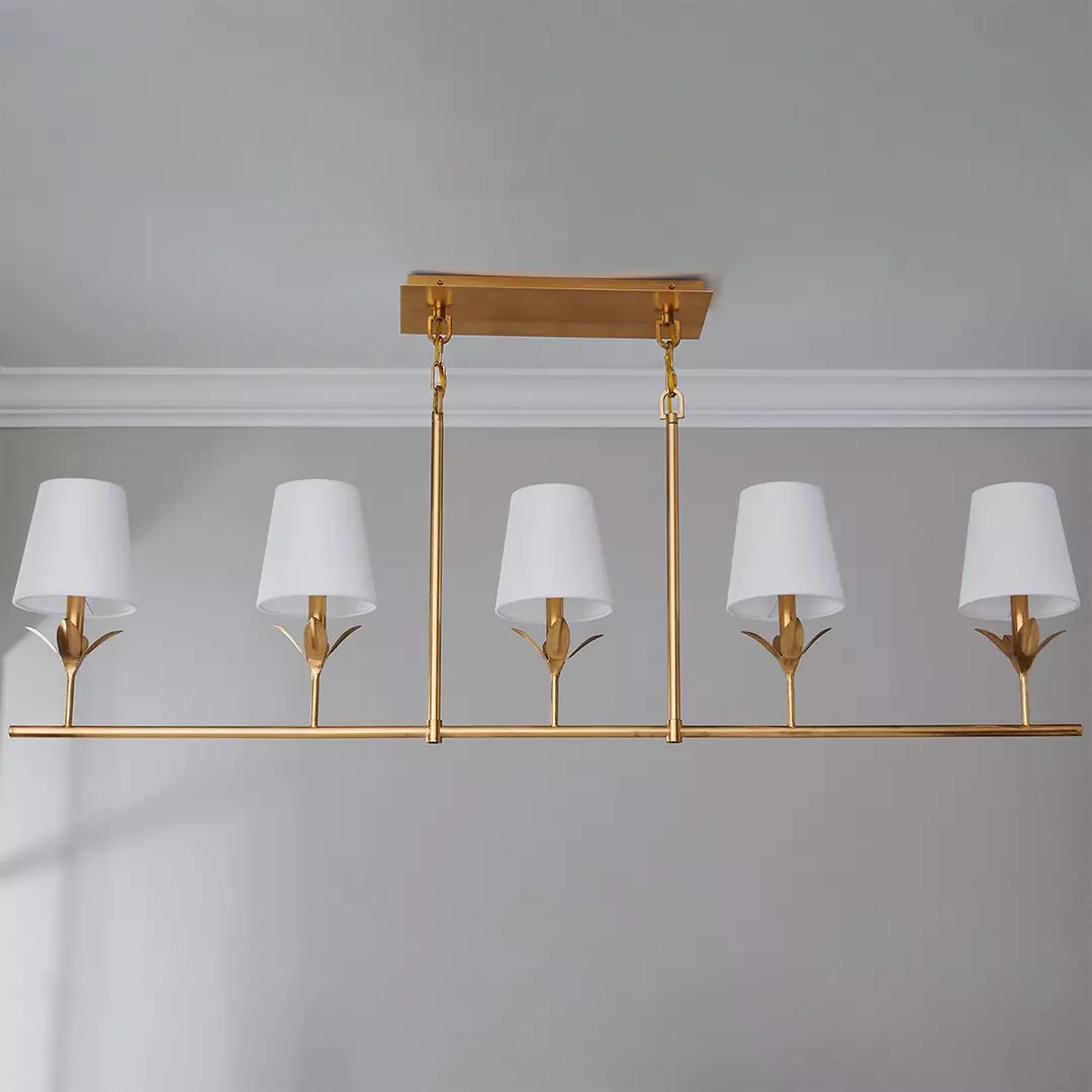 Olive Leaf Island Chandelier - 图片 2